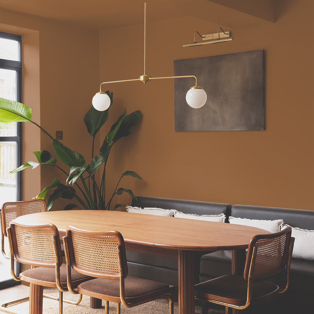 Rich Burnt Orange paint called Mezcal by COAT Paints the eco friendly paint company