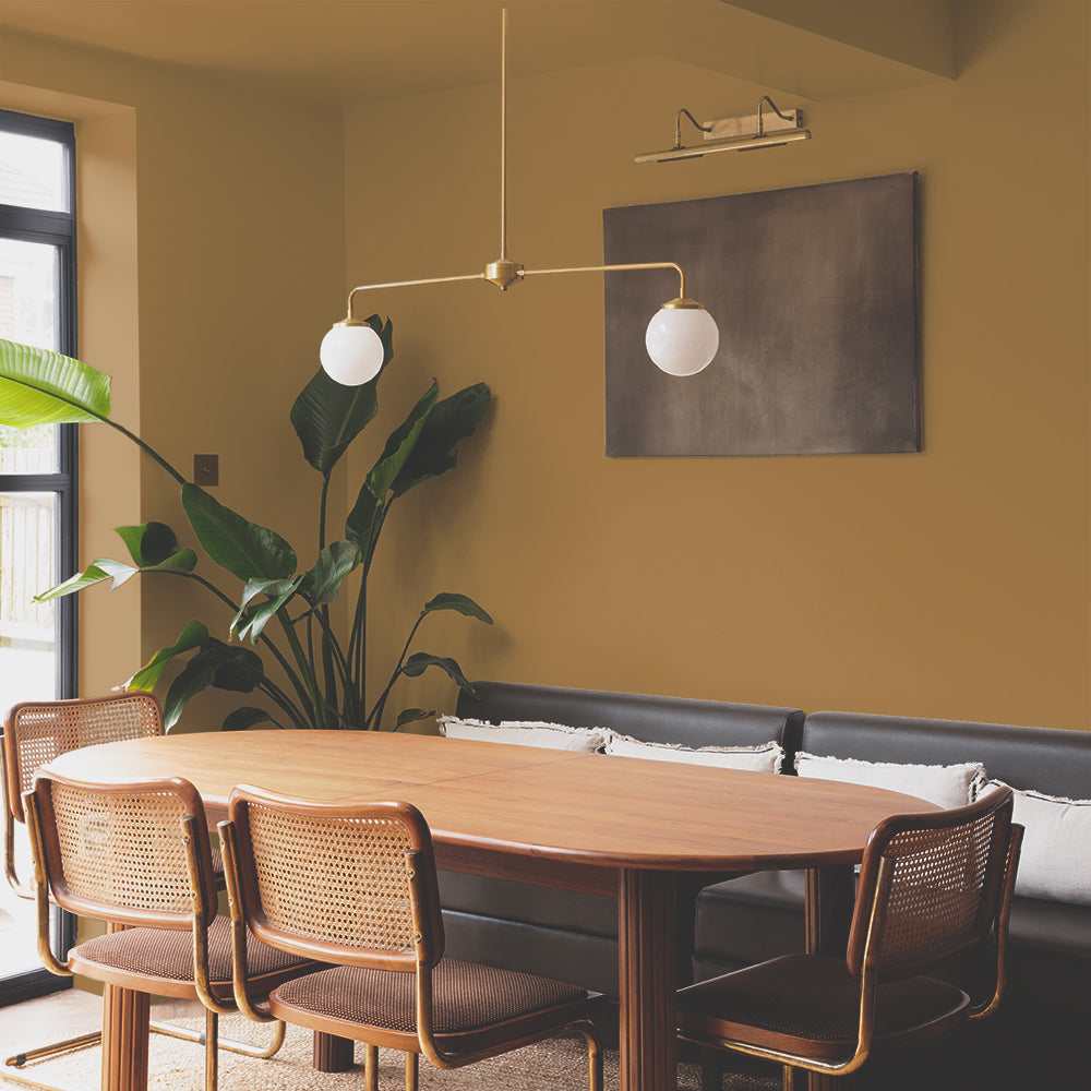 Ochre Yellow paint called Miles From Monday by COAT Paints the eco friendly paint company