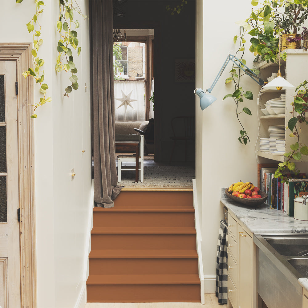 Rich Burnt Orange paint called Mezcal by COAT Paints the eco friendly paint company