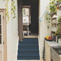 Dark Grey Blue paint called The Establishment by COAT Paints the eco friendly paint company