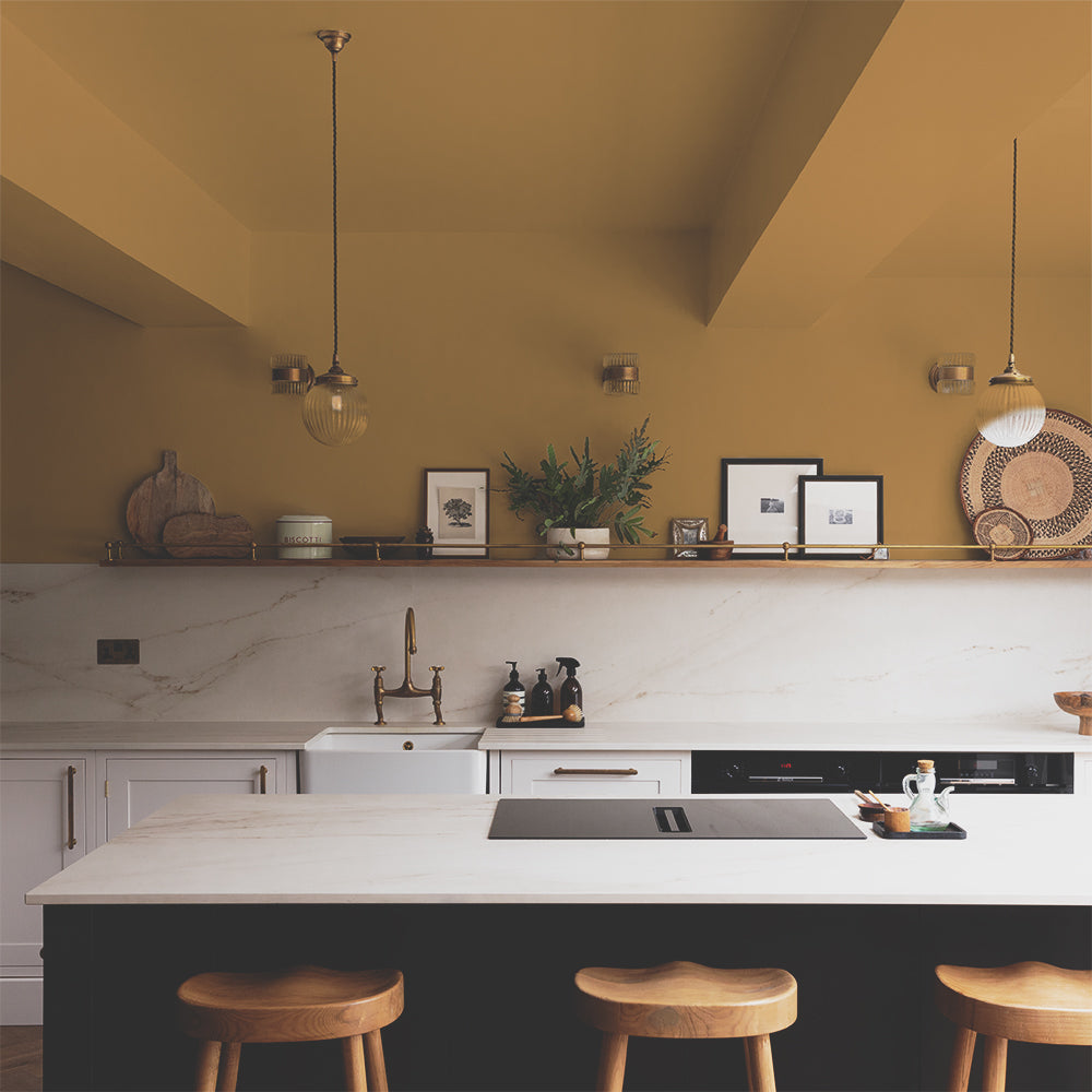 Ochre Yellow Sample called Miles From Monday by COAT Paints the eco friendly paint company