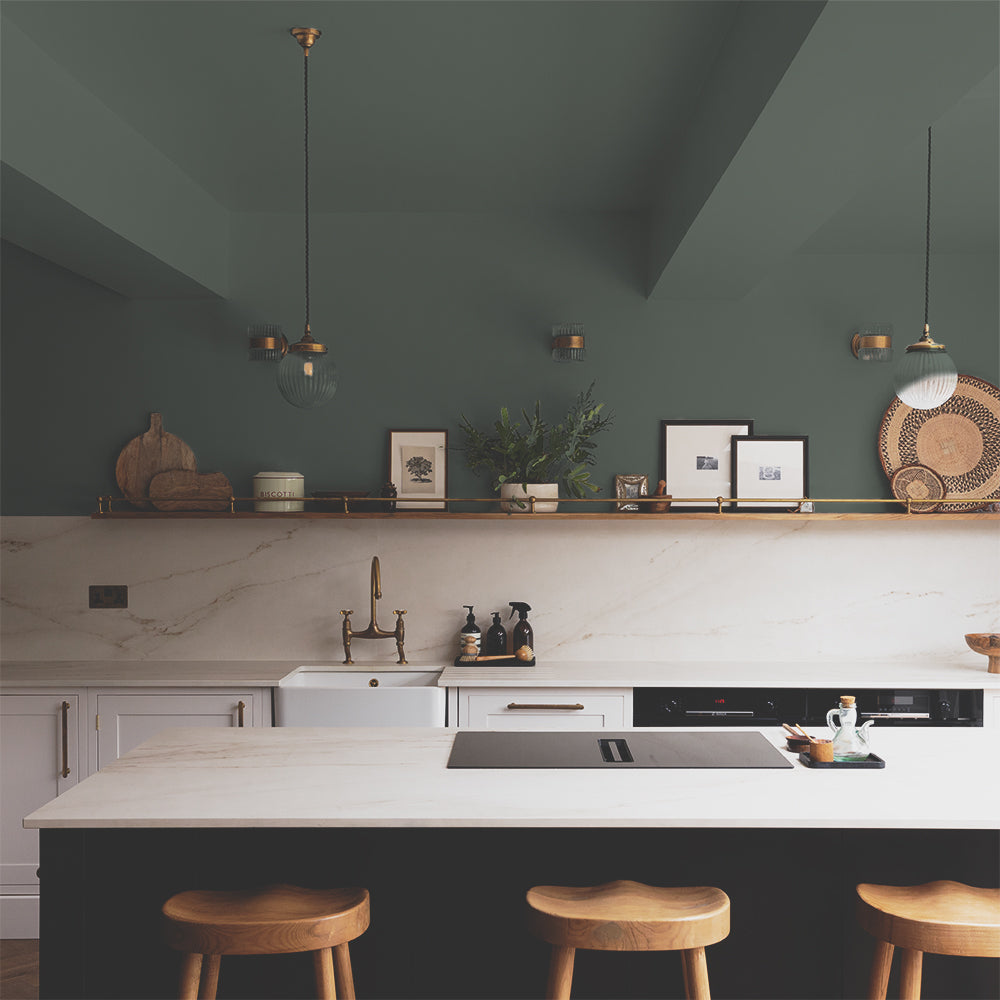 Dark Olive Green paint called Nomad by COAT Paints the eco friendly paint company