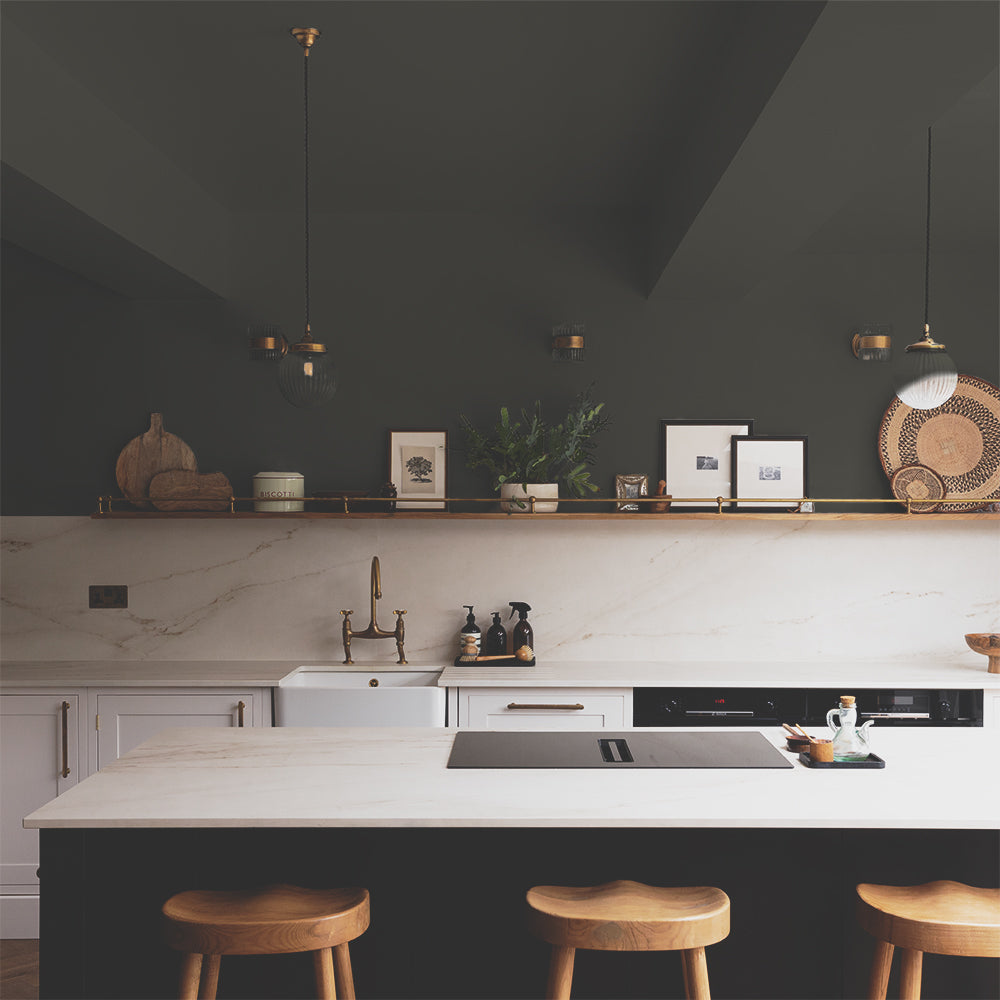 Dark Grey Green paint called The Ranger by COAT Paints the eco friendly paint company