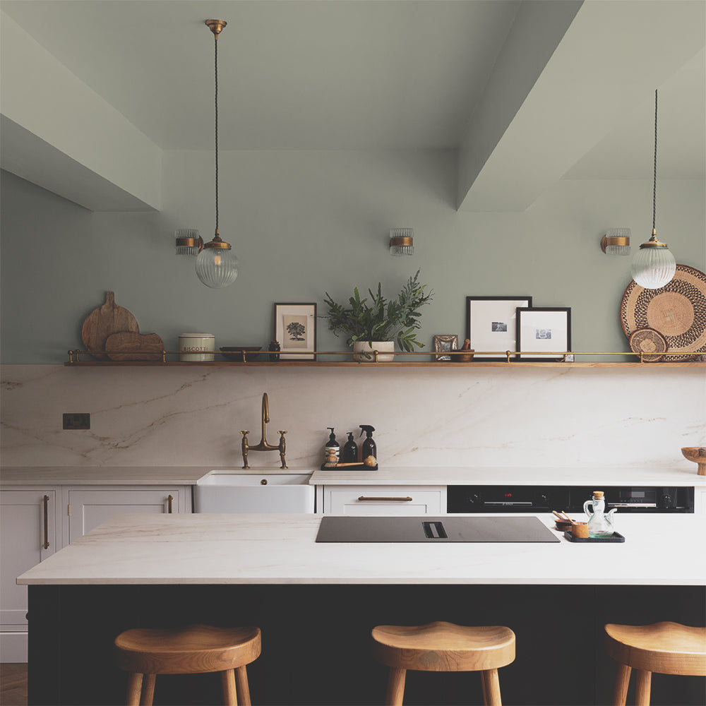 Green Grey paint called The Trail by COAT Paints the eco friendly paint company