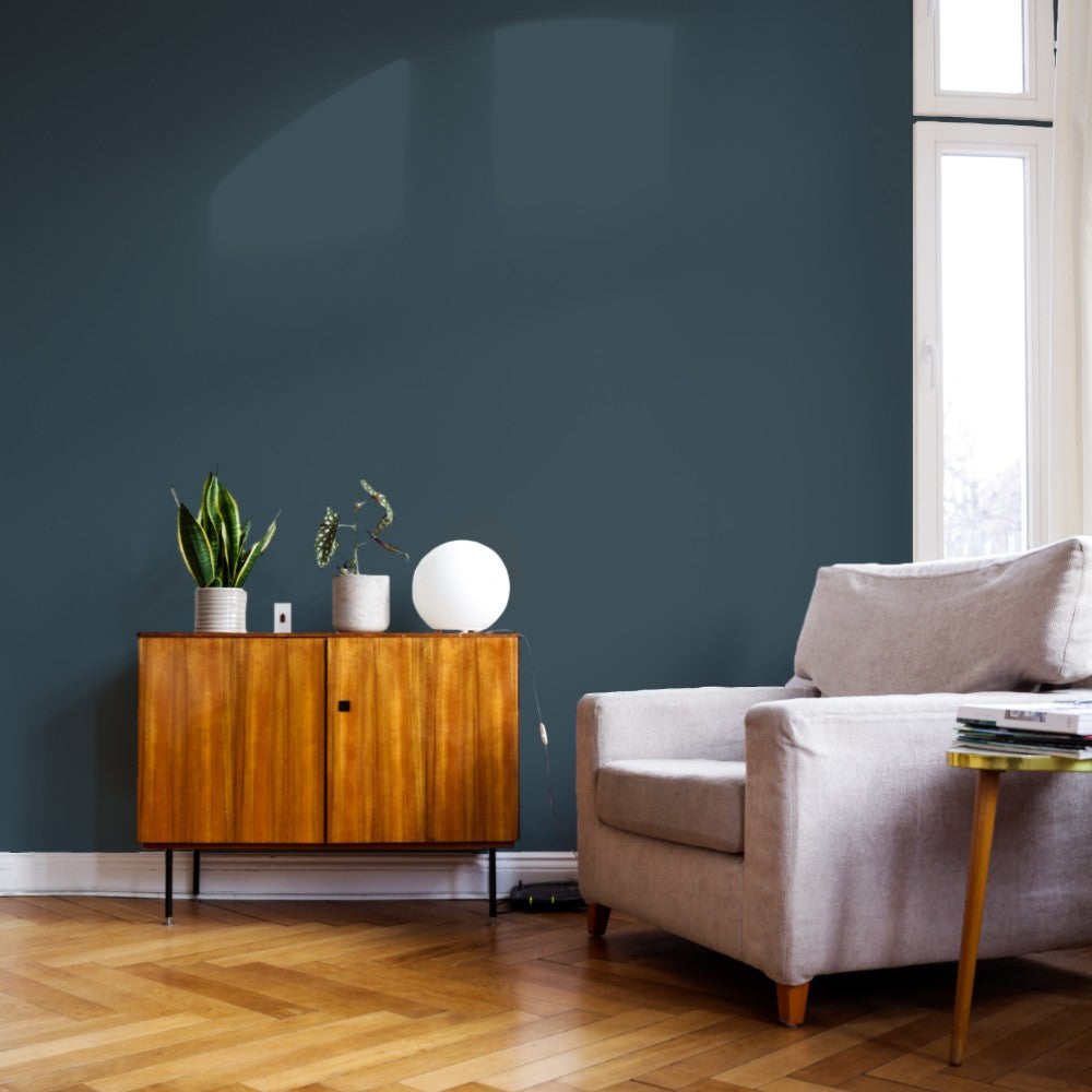Dark Marine Blue Sample Sample called The Drink Sample by COAT Paints the eco friendly paint company