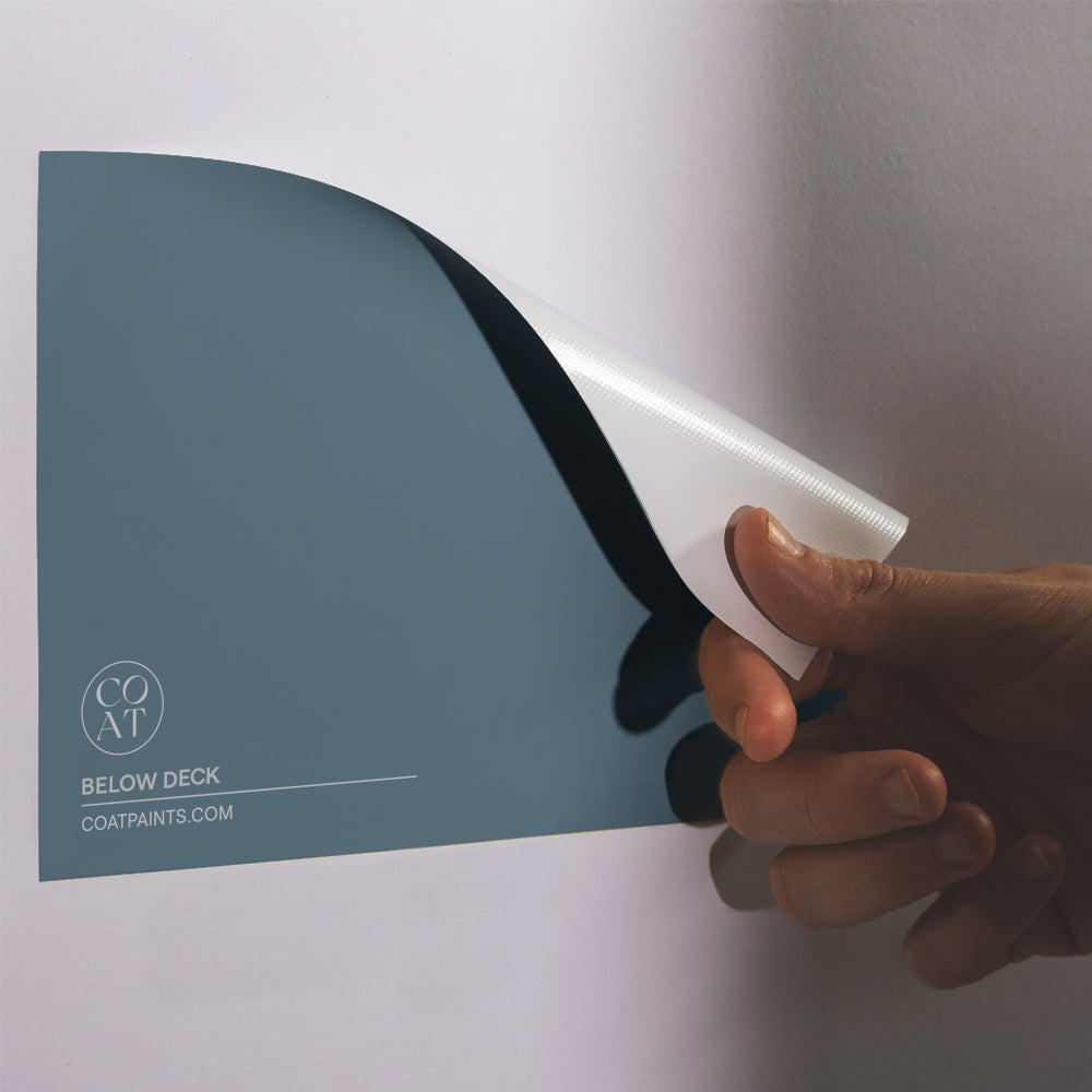Greyed Blue Sample Sample called Below Deck Sample by COAT Paints the eco friendly paint company