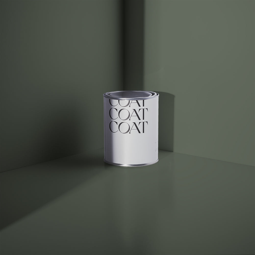 Dark Olive Green paint called Nomad by COAT Paints the eco friendly paint company