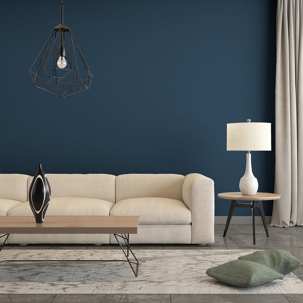 Dark Grey Blue paint called The Establishment by COAT Paints the eco friendly paint company