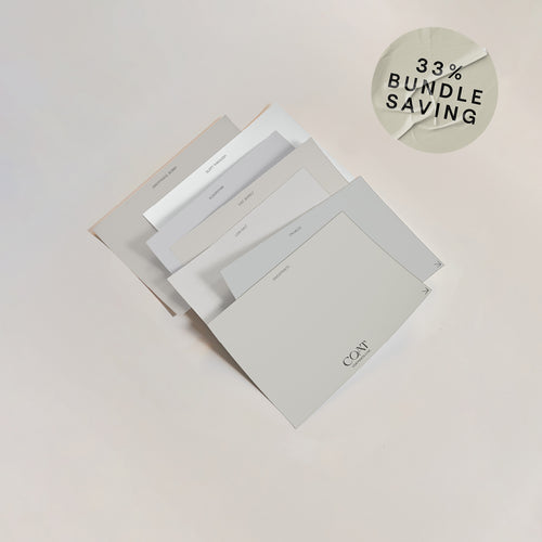 Light Grey Paint Sample Pack | Peel & Stick Samples | COAT Paints