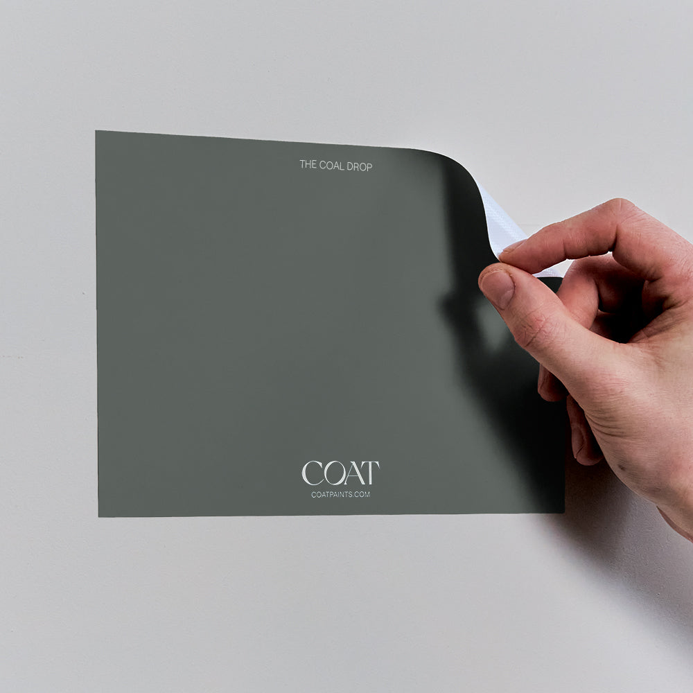 Gray Clean Dark Grey Paint Sample Pack | Peel & Stick Samples | COAT Paints
