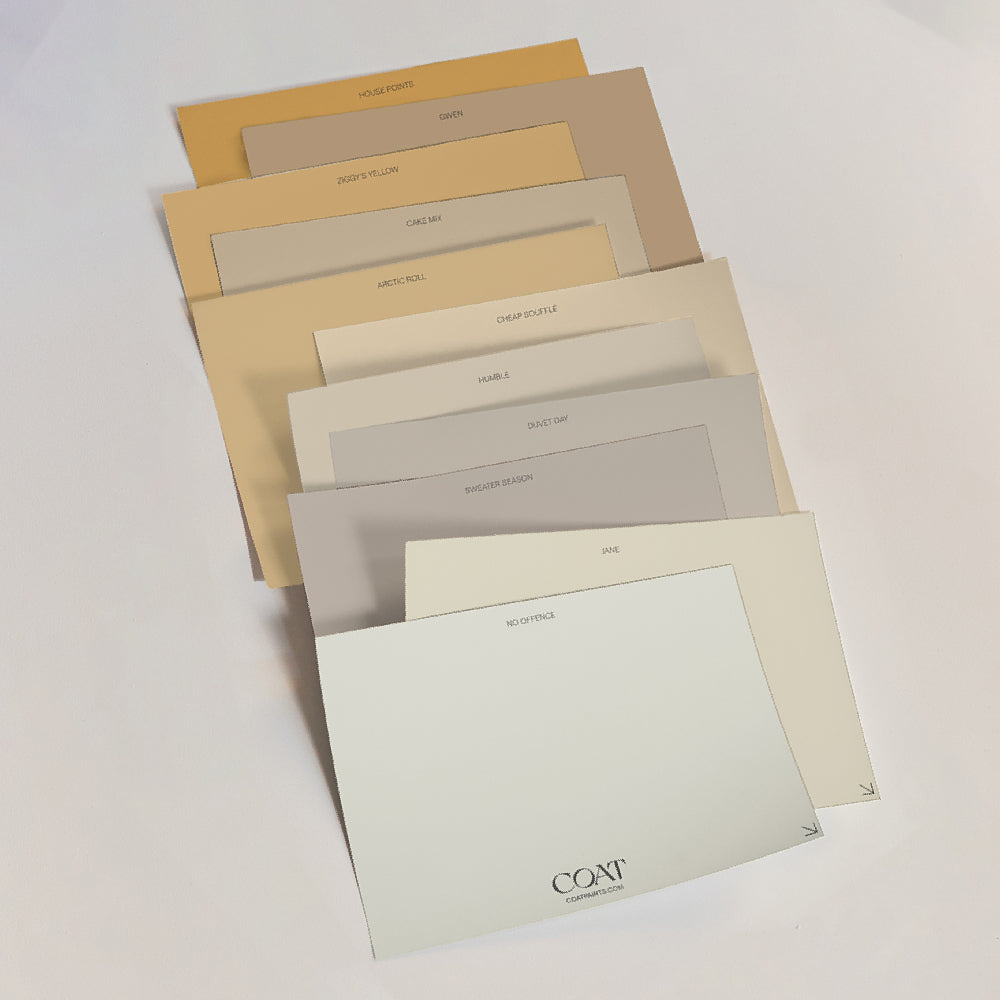 Yellow Paint Sample Pack | Peel & Stick Samples | COAT Paints