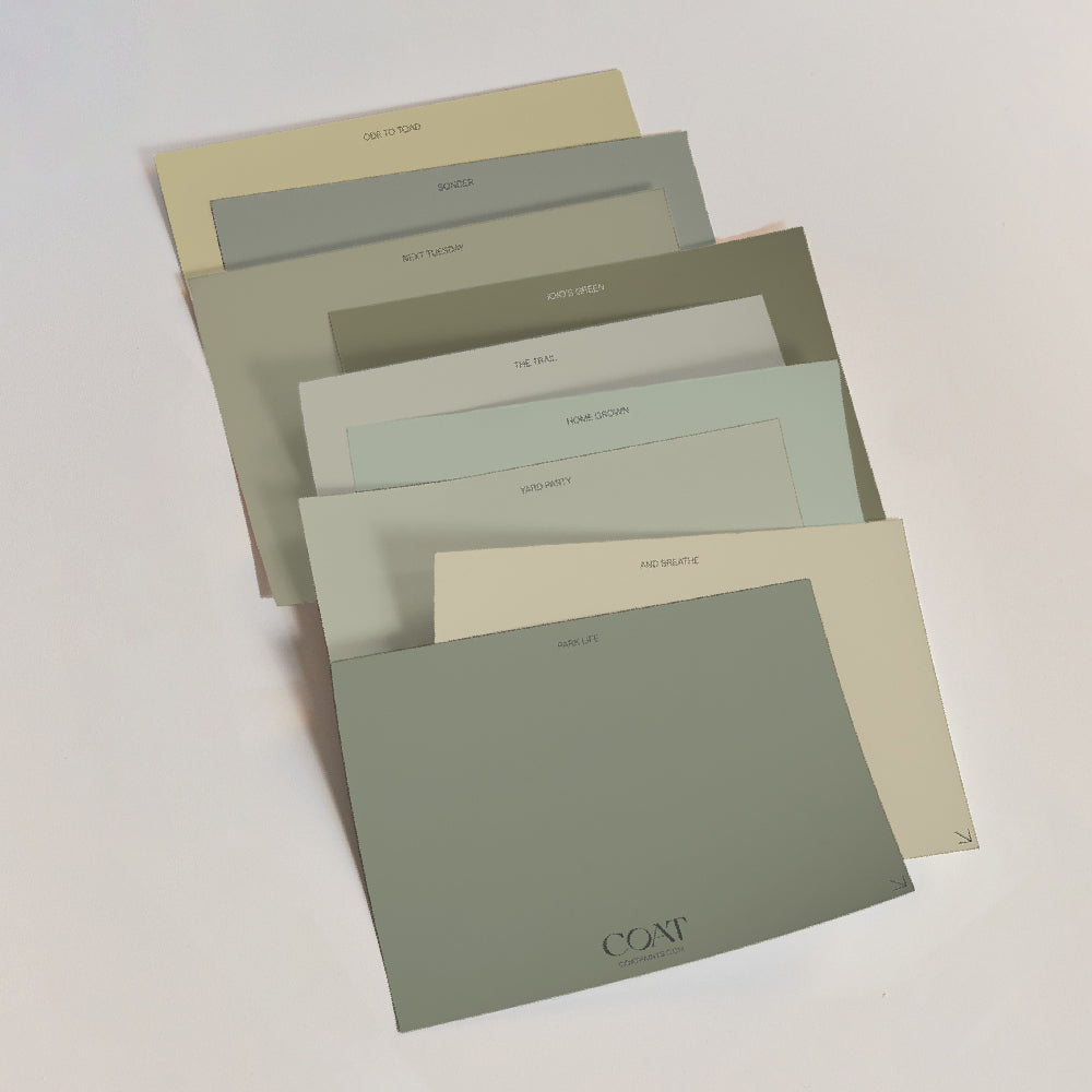 Mid Green Paint Sample Pack | Peel & Stick Samples | COAT Paints