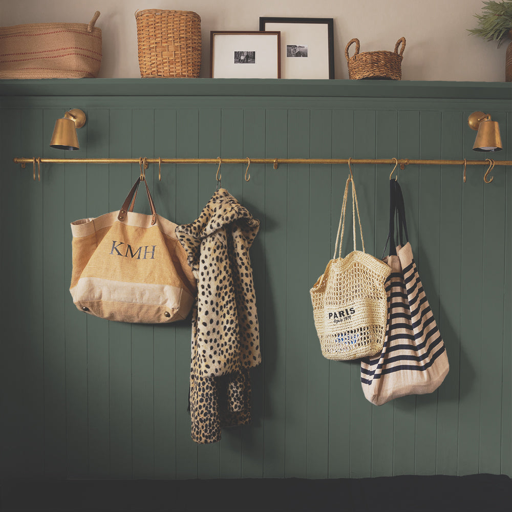 Dark Olive Green paint called Nomad by COAT Paints the eco friendly paint company