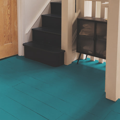 Bright Teal Sample Sample called The Four-Poster Sample by COAT Paints the eco friendly paint company