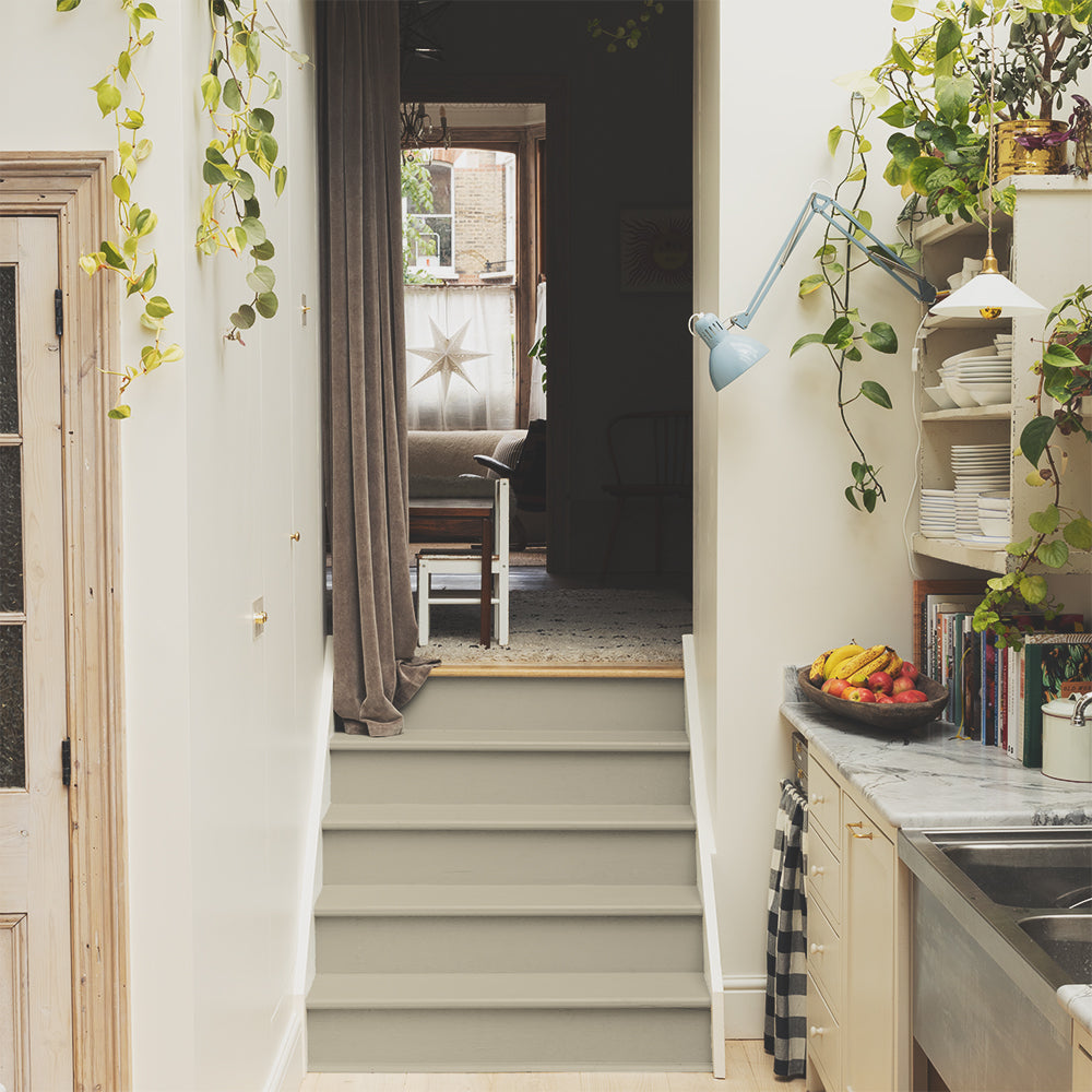 Mid Green Beige paint called Café Flore by COAT Paints the eco friendly paint company