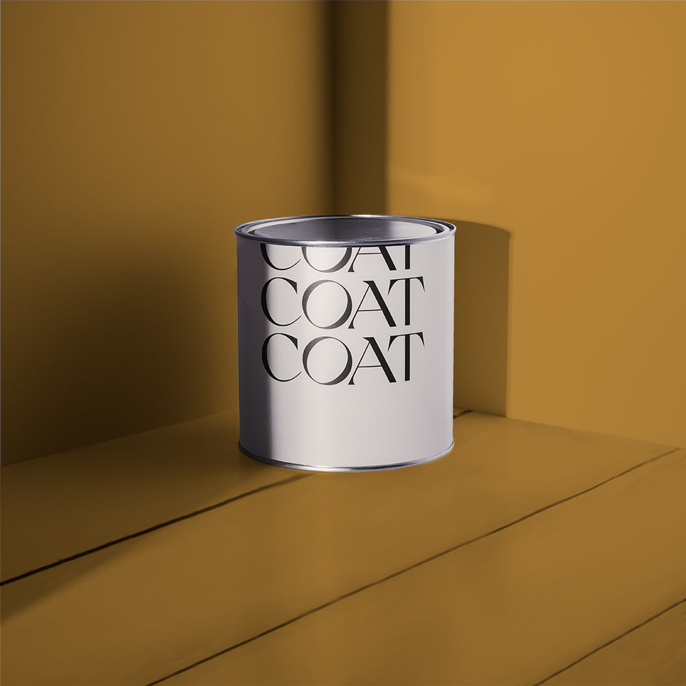 Ochre Yellow paint called Miles From Monday by COAT Paints the eco friendly paint company