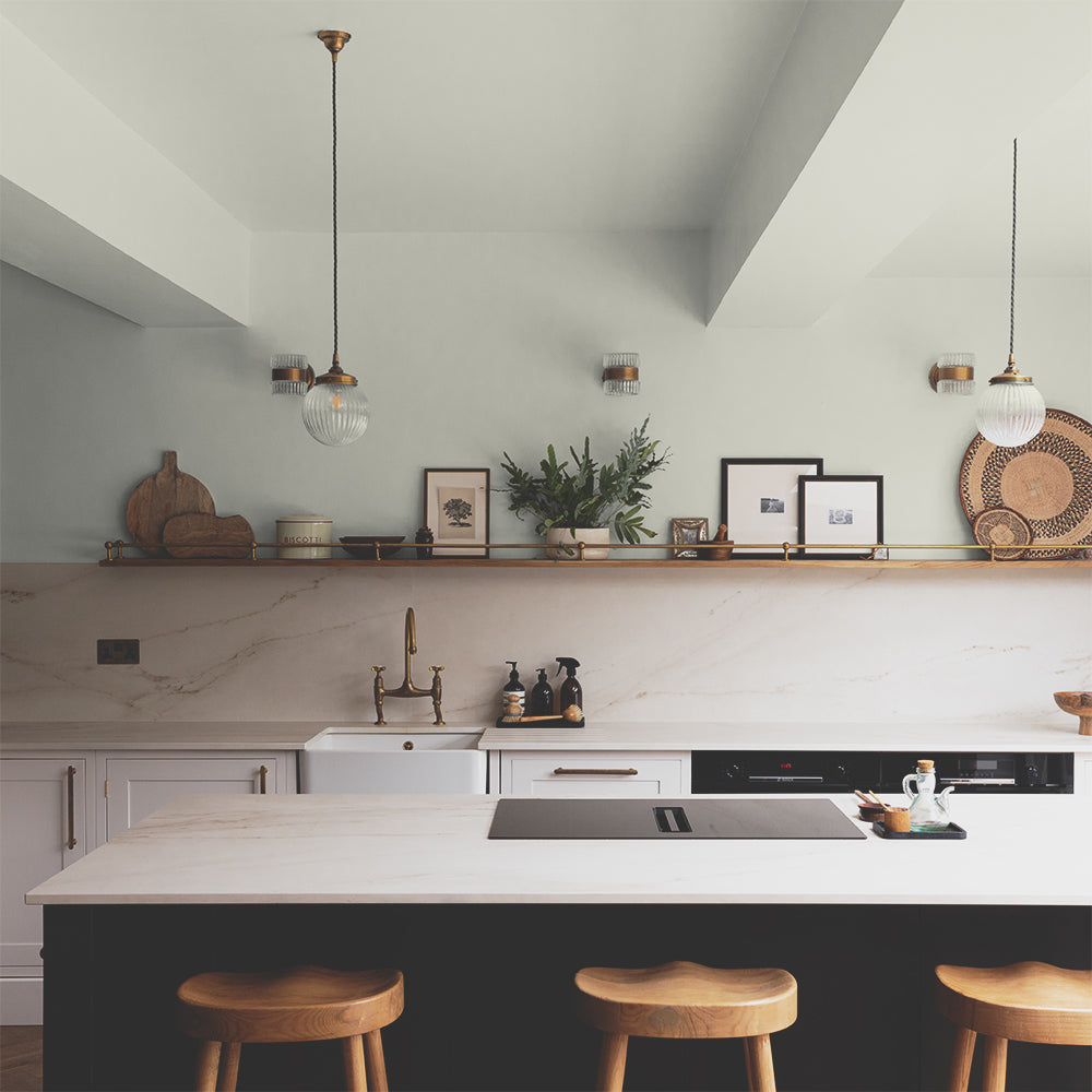 Bright Clay Greige paint called Rathbone Place by COAT Paints the eco friendly paint company