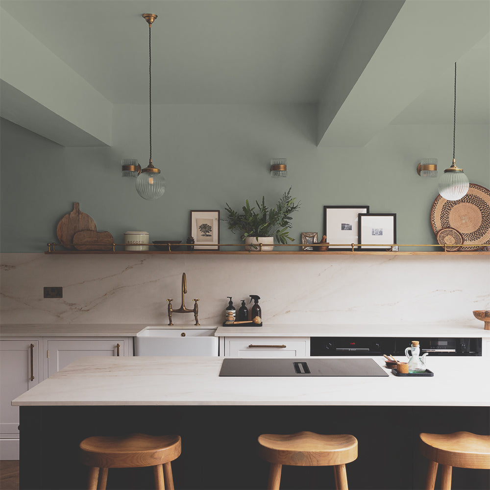 Hazy Grey Green paint called Yard Party by COAT Paints the eco friendly paint company