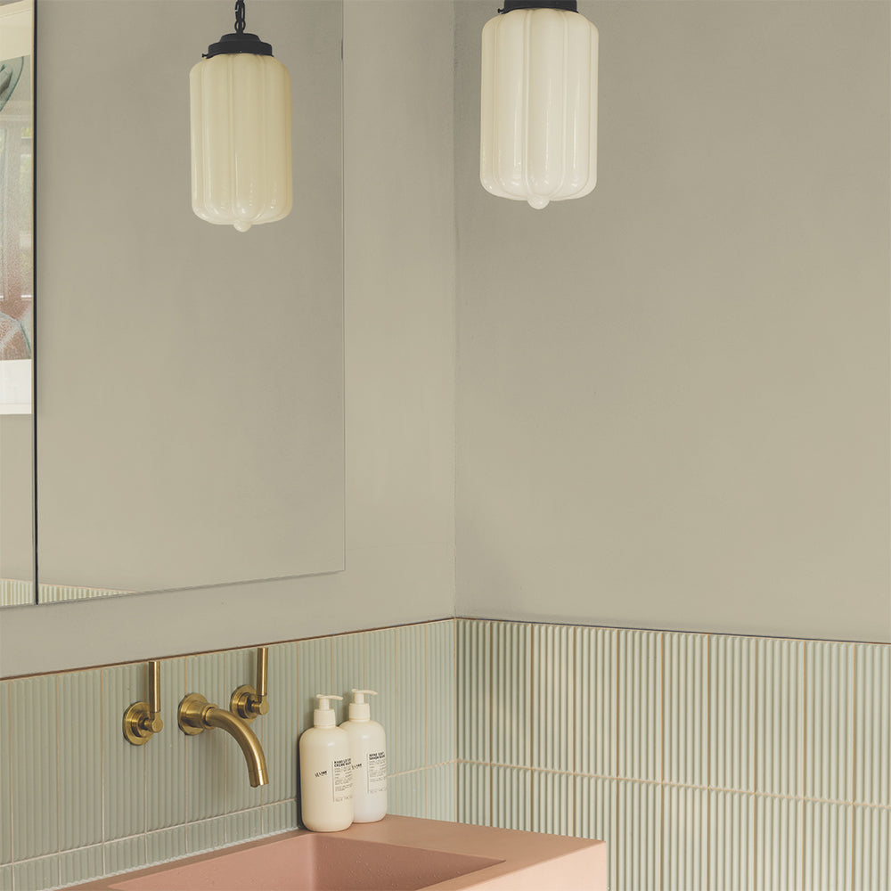 Mid Green Beige paint called Café Flore by COAT Paints the eco friendly paint company