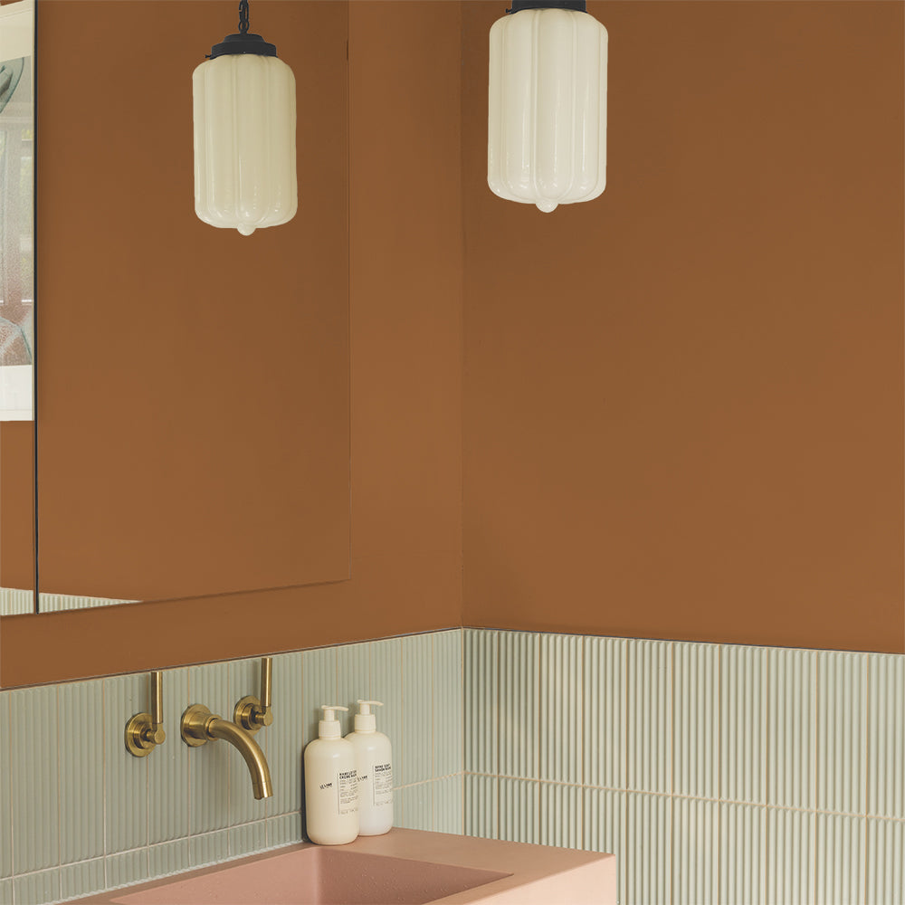 Rich Burnt Orange paint called Mezcal by COAT Paints the eco friendly paint company