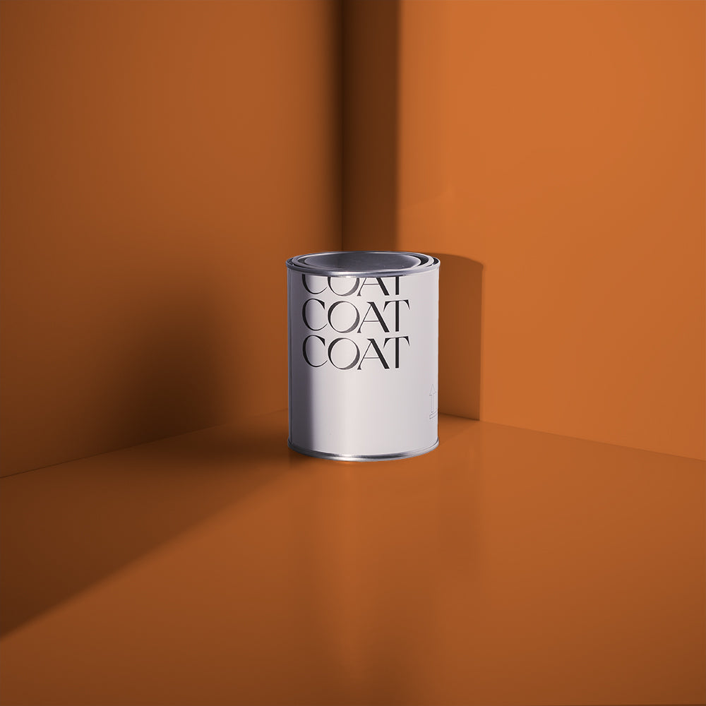 Rich Burnt Orange paint called Mezcal by COAT Paints the eco friendly paint company