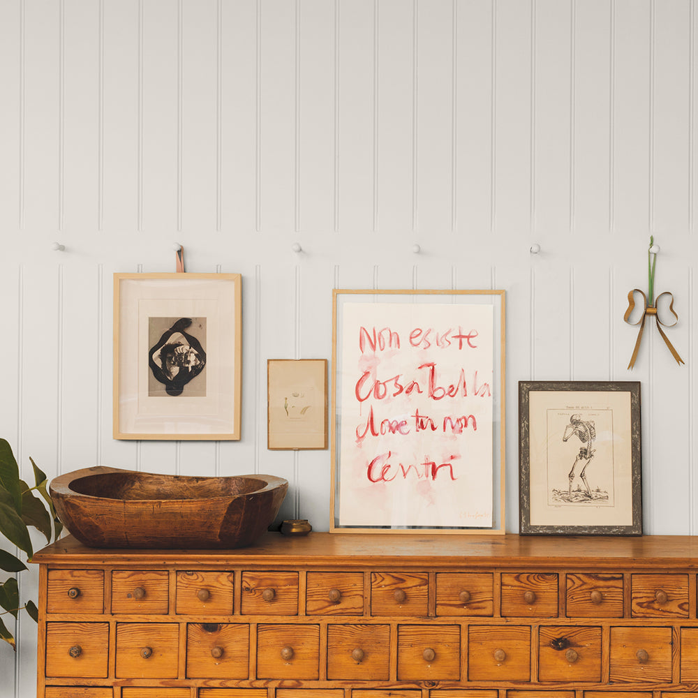 Warm Grey White paint called Just, Barely by COAT Paints the eco friendly paint company