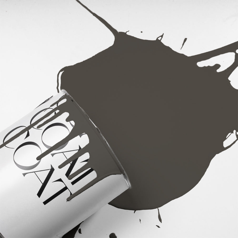 Dark Greige paint called Hardback by COAT Paints the eco friendly paint company