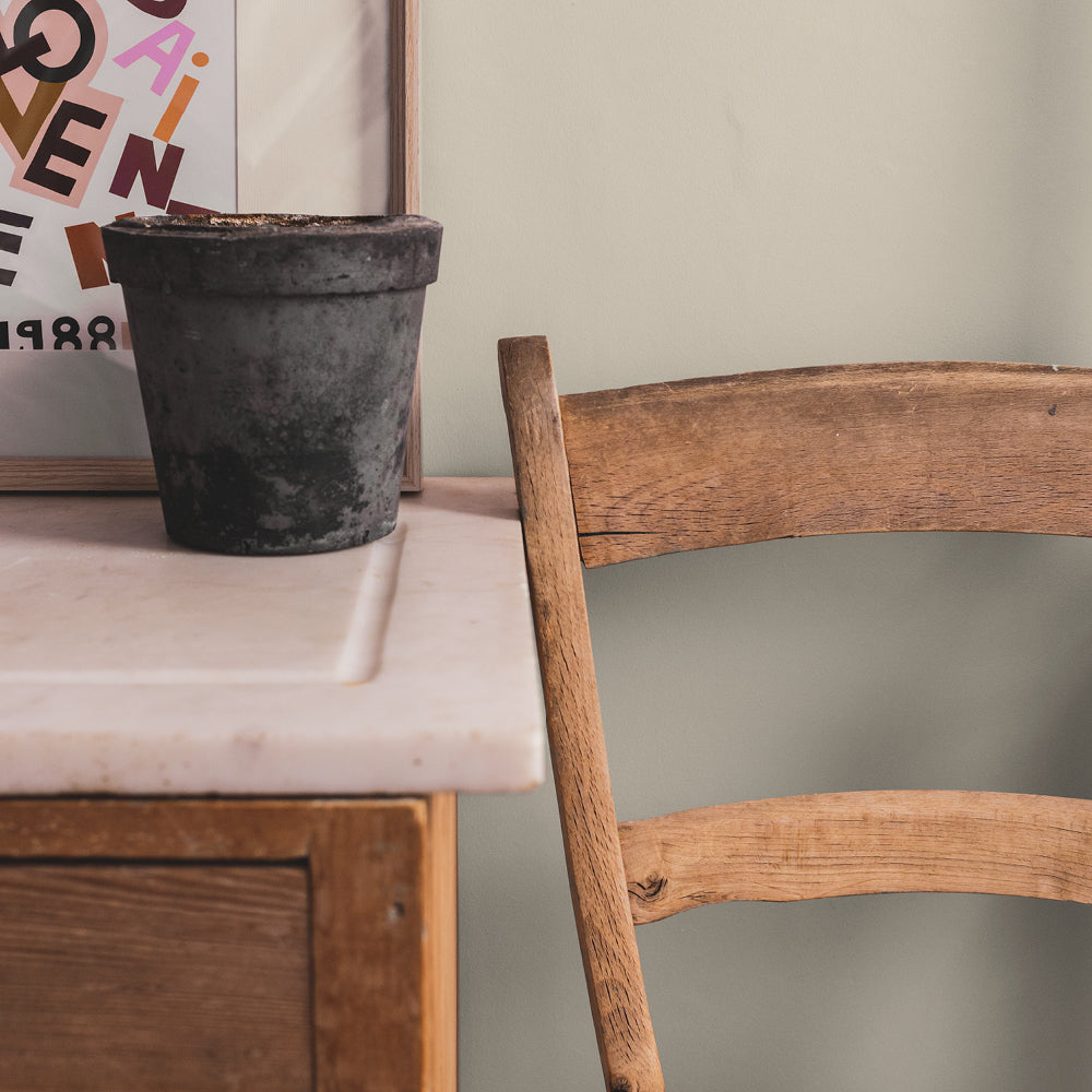 Mid Green Beige paint called Café Flore by COAT Paints the eco friendly paint company