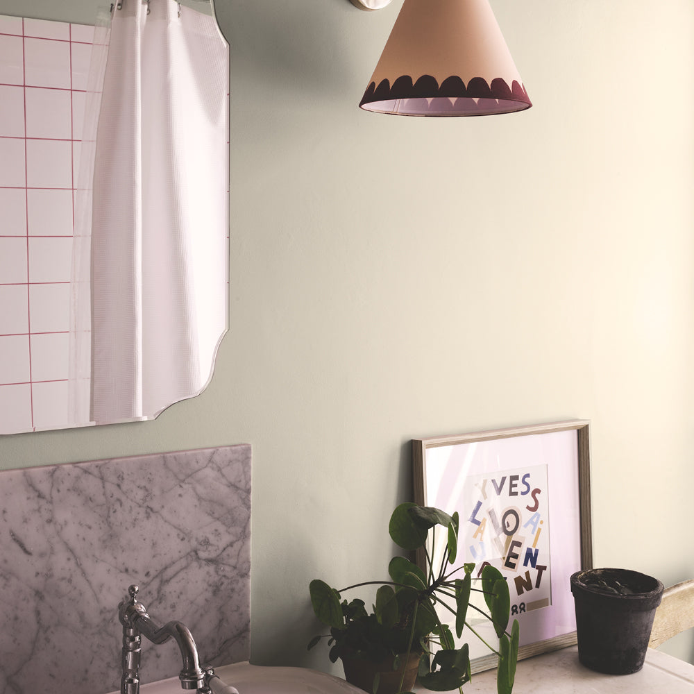 Mid Green Beige paint called Café Flore by COAT Paints the eco friendly paint company