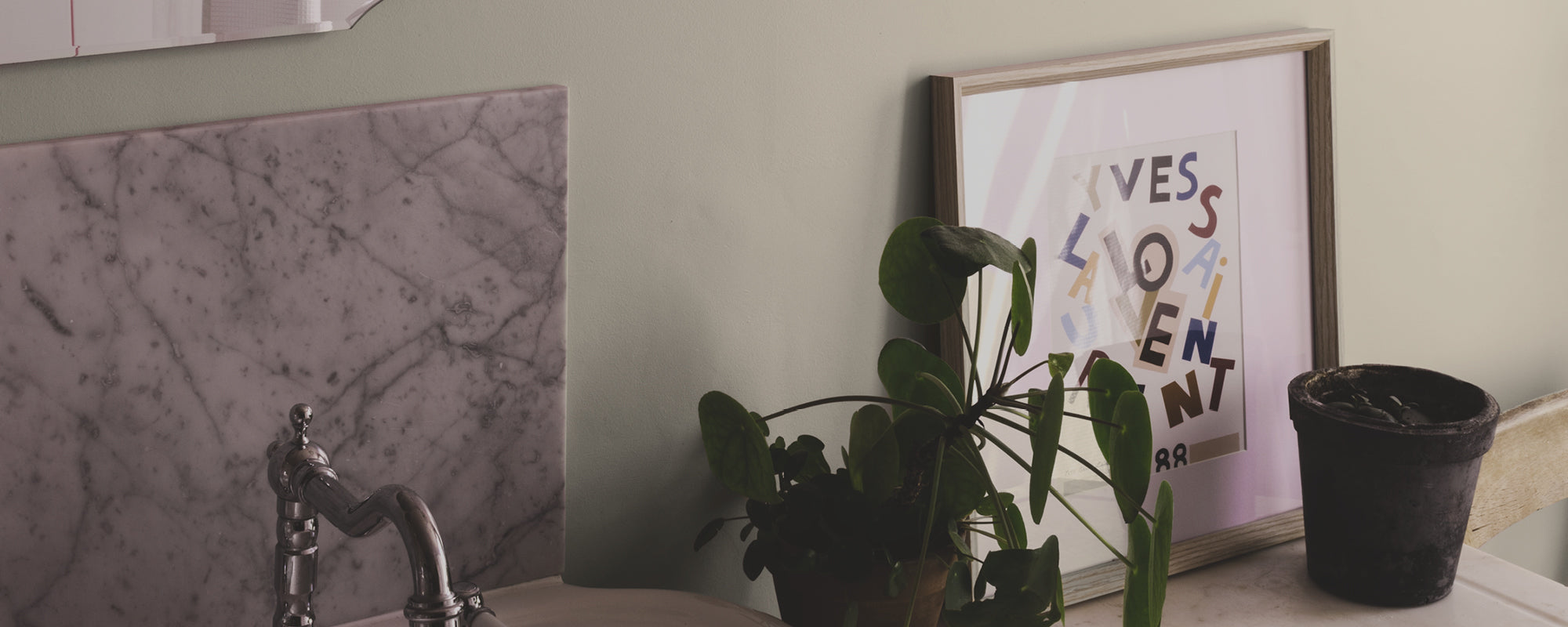 Mid Green Beige paint called Café Flore by COAT Paints the eco friendly paint company