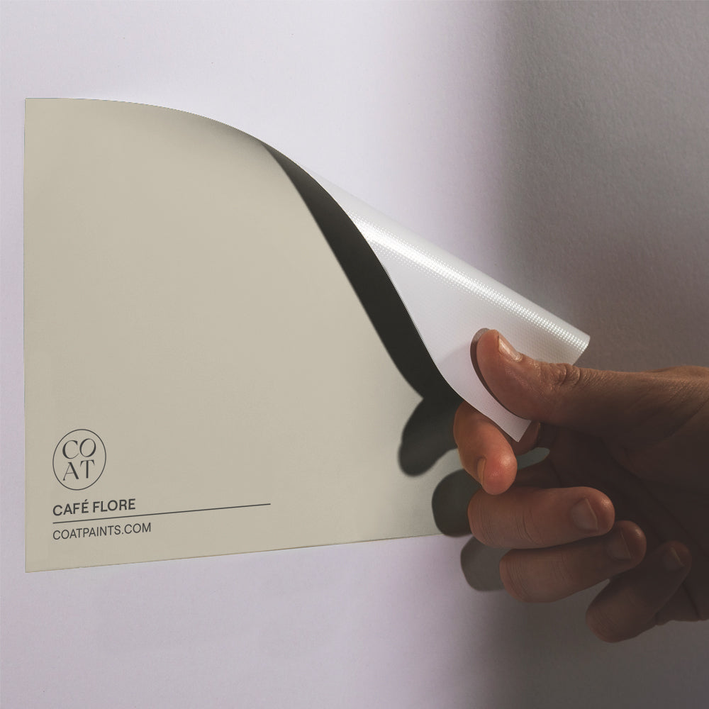 Mid Green Beige paint called Café Flore by COAT Paints the eco friendly paint company