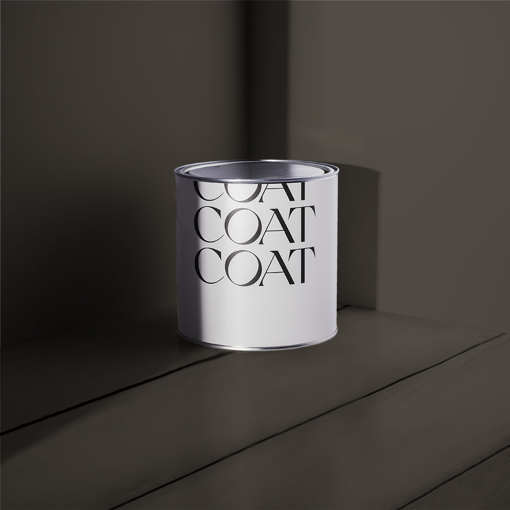 Dark Greige paint called Hardback by COAT Paints the eco friendly paint company