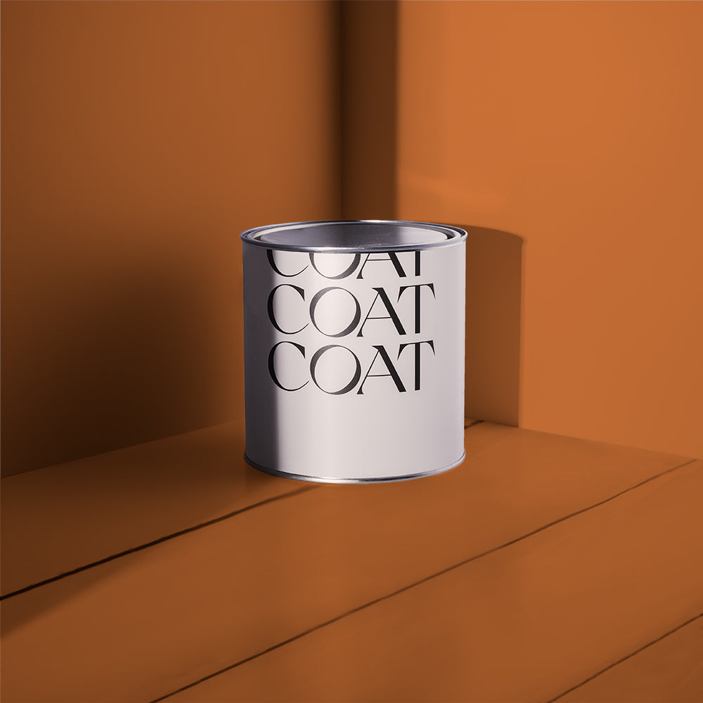 Rich Burnt Orange paint called Mezcal by COAT Paints the eco friendly paint company