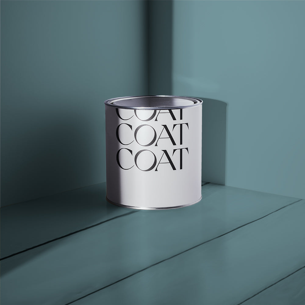 Warm Grey Teal paint called Mr. Clifton by COAT Paints the eco friendly paint company