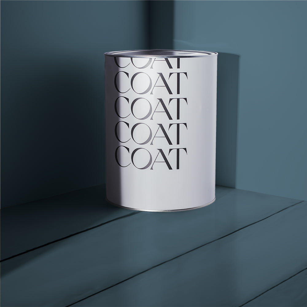 Dark Grey Blue paint called The Establishment by COAT Paints the eco friendly paint company