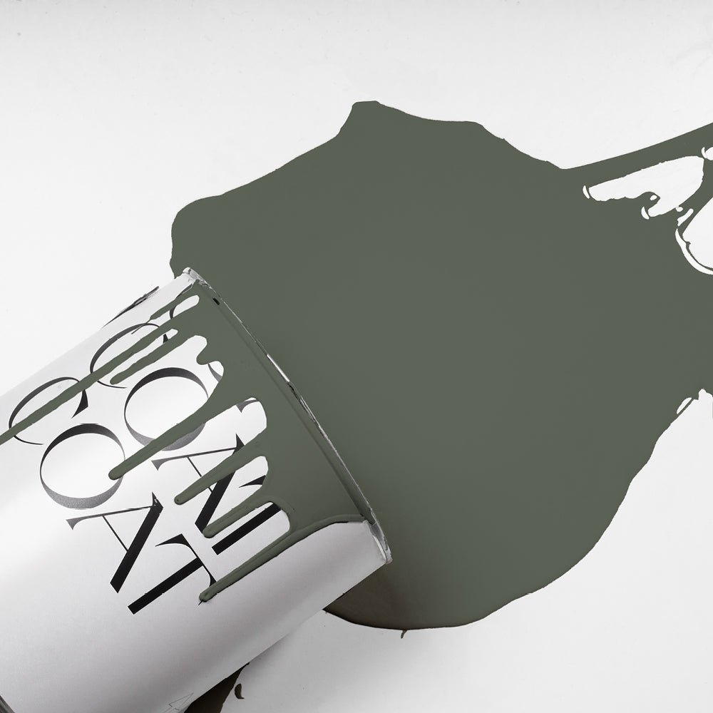 Dark Olive Green paint called Nomad by COAT Paints the eco friendly paint company
