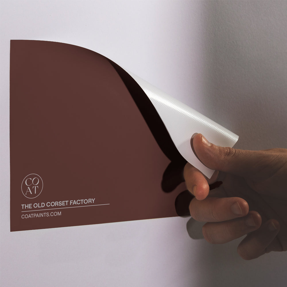 Industrial Red Sample Sample called The Old Corset Factory Sample by COAT Paints the eco friendly paint company