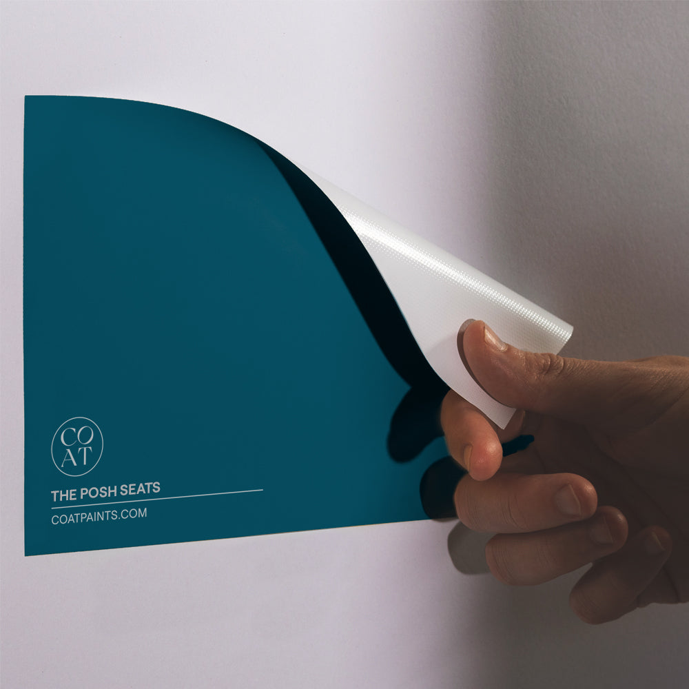 Peacock Blue paint called The Posh Seats by COAT Paints the eco friendly paint company