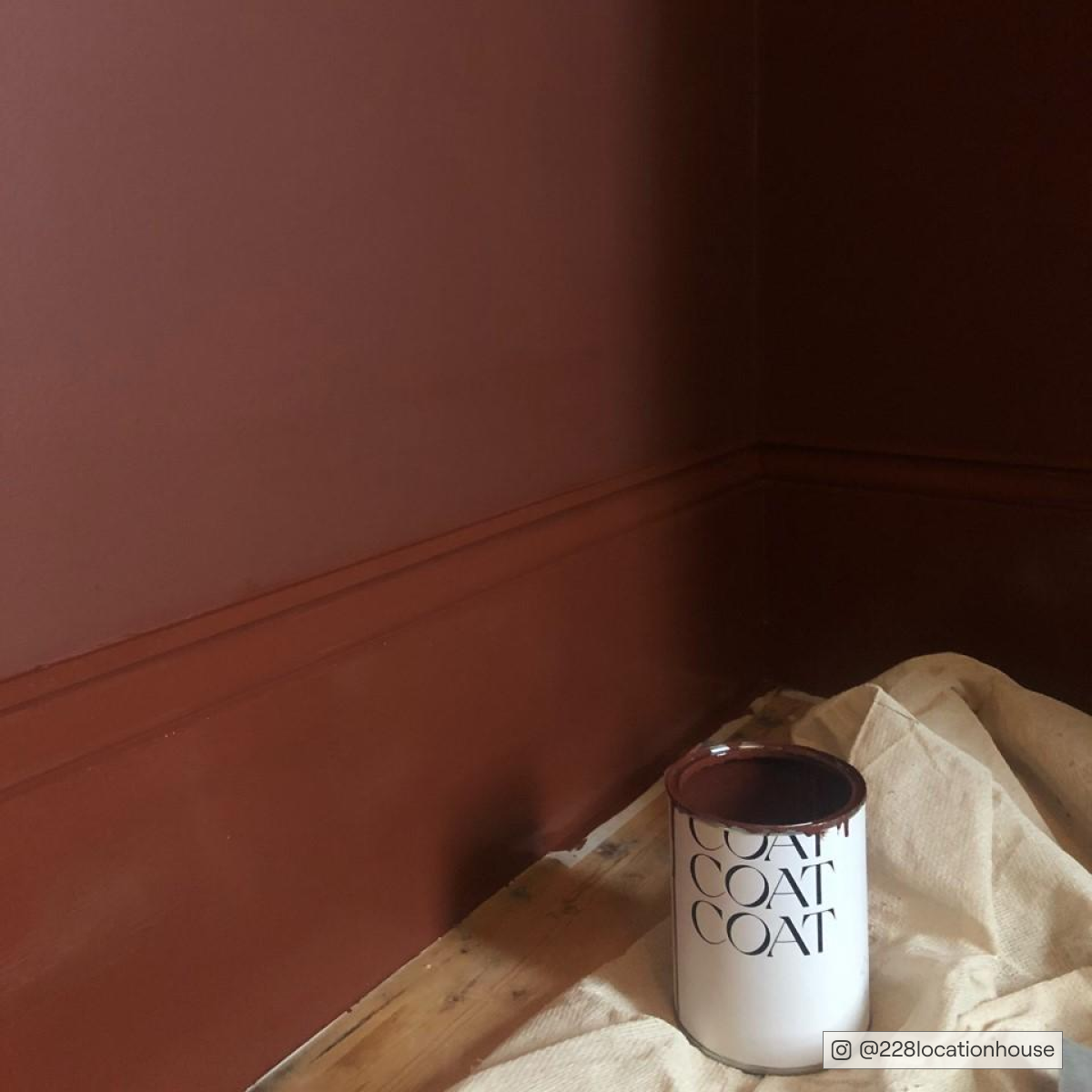 Industrial Red paint called The Old Corset Factory by COAT Paints the eco friendly paint company